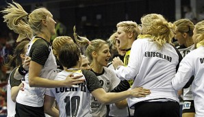 Grund zum Jubel: Deutschlands Handballerinnen stehen im WM-Viertelfinale