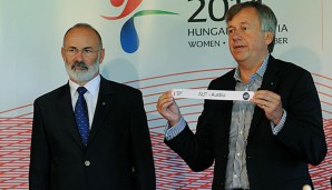Jean Brihault (l.) ist der Präsident der EHF