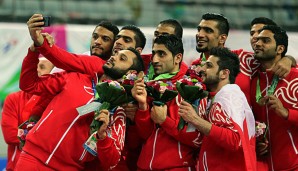 Ein solches Sieger-Selfie wird es bei der Handball-WM 2015 nicht für den Bahrain geben