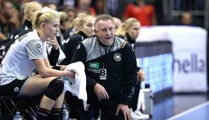 Michael Biegler auf einem Länderspiel der deutschen Frauen-Handball-Nationalmannschaft