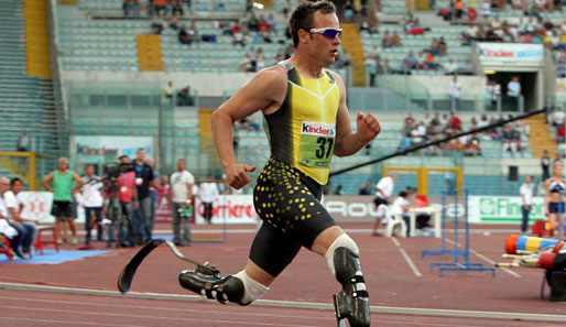 Prothesensprinter Oscar Pistorius gewann bei den Paralympics in Peking dreimal Gold