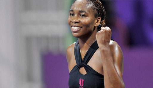 Venus Williams ballt nach ihrem Sieg die Faust