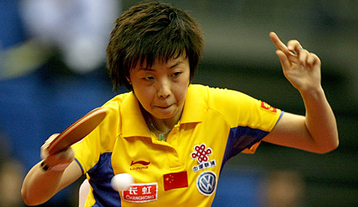 Die zweifache Olympiasiegerin Zhang Yining holt sich auch ihren zweiten WM-Tiel im Einzel