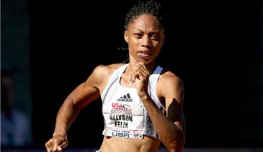 Allyson Felix gewann bei Olympia 2008 in Peking die Silbermedaille im 200-m-Lauf