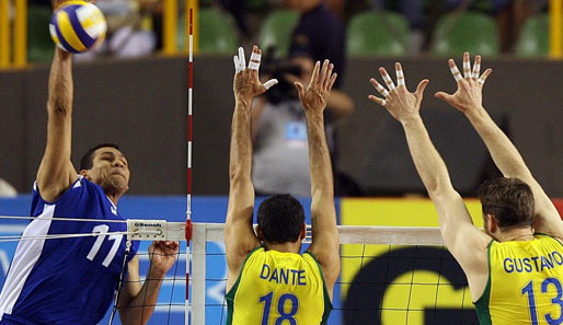 Weltmeister Brasilien mit Dante Amaral und Gustavo Endres siegte gegen Venezuela