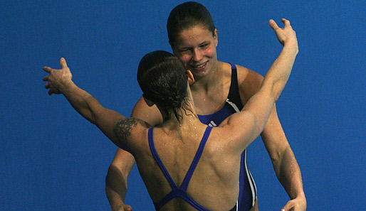Heike Fischer und Ditte Kotzian holten bei der Olympiade 2008 die Bronzemedaille vom Drei-Meter-Brett