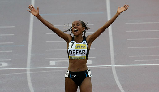 Meseret Defar gewann bei den Olympischen Spielen 2004 die Goldmedaille über 5000m