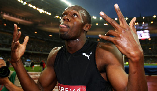 Usain Bolt gewann bei den Olympischen Spielen in Peking drei Mal Gold