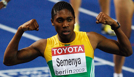 Caster Semenya aus Südafrika gewann die 800 m hoch überlegen in 1:55,45 Minuten