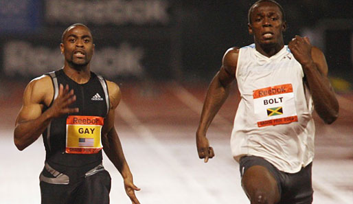 Usain Bolt (r.) hält den Weltrekord, aber 2009 war niemand schneller als der Amerikaner Tyson Gay