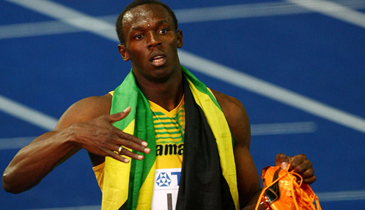 In Berlin gewann Dreifach-Olympiasieger Usain Bolt seine ersten drei WM-Goldmedaillen