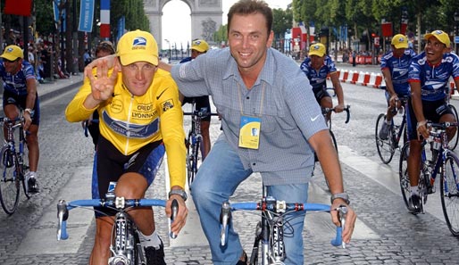 Johan Bruyneel (rechts) soll Teamchef bei Lance Armstrongs neuem Team RadioShack werden