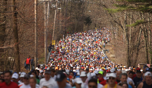 Marathon wird immer beliebter: Bis zu 20.000 Teilnehmer gehen wie hier in Boston an ihre Grenzen