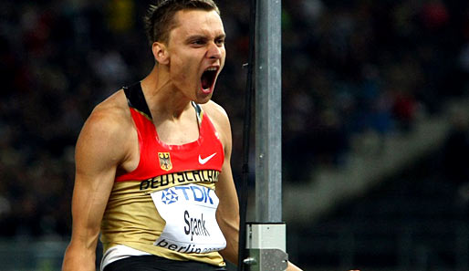 Raul Spank wurde bei der Leichtathletik-WM in Berlin Dritter im Hochsprung