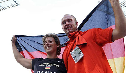 Steffi Nerius und Robert Harting wurden bei der Heim-WM in Berlin beide Weltmeister
