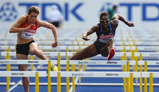 Carolin Nytra (l.) schied bei der Leichtathletik-WM 2009 in Berlin im Halbfinale aus
