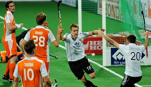 Oliver Korn traf im Klassiker gegen die Niederlande zum 1:0 für Deutschland