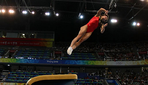 Oksana Chusovitina holte in Peking 2008 die olympische Silbermedaille