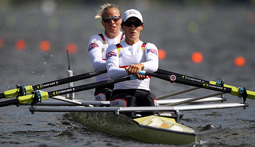 Daniela Reimer (hinten) holte bei den Olympischen Spielen 2004 die Silbermedaille für Deutschland