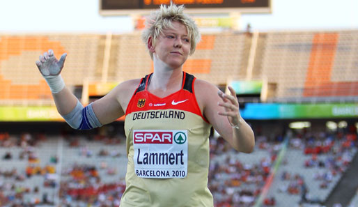 Petra Lammert holte bei den Leichtathletik-Hallenmeisterschaften 2009 in Turin Gold