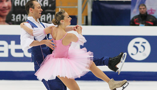 Die deutschen Eistänzer Nelli Zhiganshina und Alexander Gazsi gewannen Silber