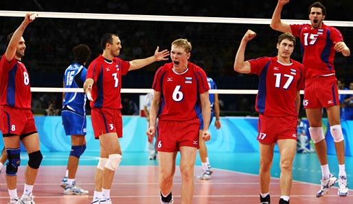 Dürfen sich auf die Olympischen Spiele in London freuen: Die russischen Volleyballer