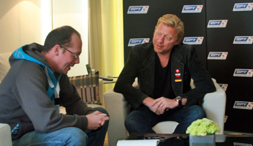 SPOX-Reporter Christoph Köchy traf Boris Becker bei der EPT in Berlin