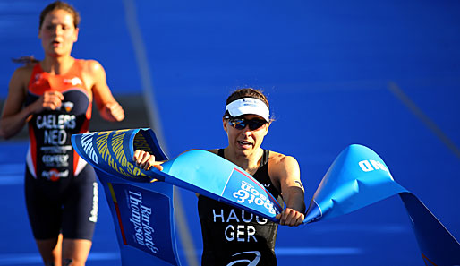 Beim Triathlon-Auftakt in Auckland holte sich Anne Haug aus Bayreuth den Sieg