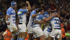Argentinien hat den Einzug ins Halbfinale der Rugby-WM gefeiert
