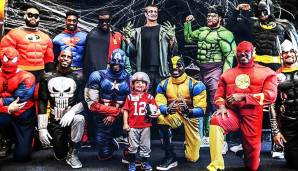Die New England Patriots verlegen ihre Halloween-Party in ein lokales Pädiatrie-Zentrum. Mit dabei sind Superman, The Incredibles und natürlich "Gronkenstein"