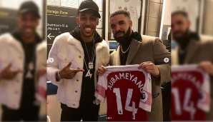 April 2019: Auch Pierre-Emerick Aubameyang freute sich zunächst über ein Bild mit Drake am Rande dessen Konzertes in London. Das folgende Spiel verlor der FC Arsenal gegen den FC Everton mit 0:1.