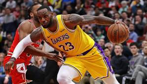 Platz 8: LeBron James (Basketball/Los Angeles Lakers) mit 78,64 Millionen Euro (31,81 Millionen Euro Gehalt und Preisgelder/46,83 Millionen Euro Sponsoring).
