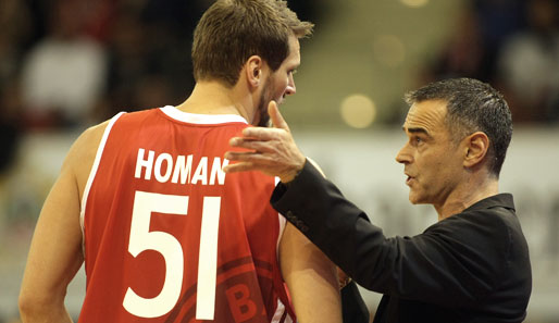 Center Jared Homan war mit 14 Punkten noch bester Akteur des FC Bayern gegen Treviso