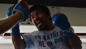 Manny Pacquiao wäre auch laut T-Shirt gerne in Rio dabei