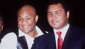 George Foreman und Muhammad Ali im Jahr 1994
