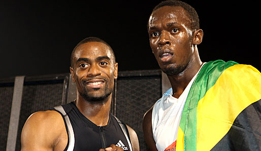 Tyson Gay (l.) und Usain Bolt (r.) wollen über die Sprintdistanzen eine große Show liefern