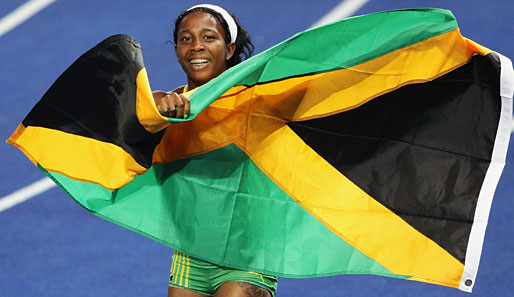 Shelly-Ann Fraser gewann bei der WM 2009 in Berlin Gold über 100 Meter und 4x100 Meter