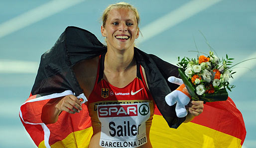 Verena Sailer holte bei der EM in Barcelona Gold über die 100-Meter-Distanz