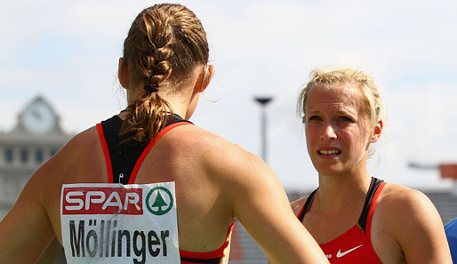 Verena Sailer (r.) holte bei der Leichtathletik-EM 2010 über 100 m die Goldmedaille
