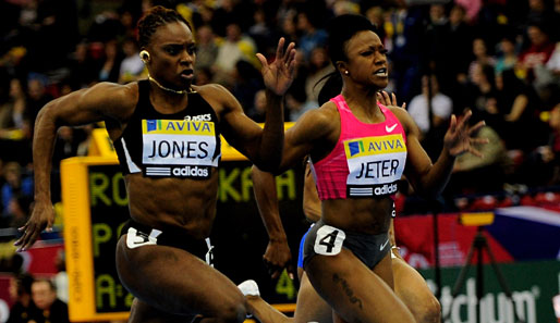 Sprinterin Camelita Jeter (r.) war 2011 dier erste Frau unter elf Sekunden über die 100 Meter