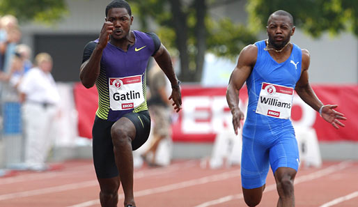 Setzte ein Ausrufezeichen: US-Sprinter Justin Gatlin (l.) war so schnell wie nie seit seiner Sperre