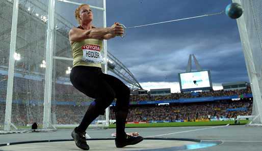 Goldfavoritin Betty Heidler holte bei der Leichtathletik-WM in Daegu lediglich Silber