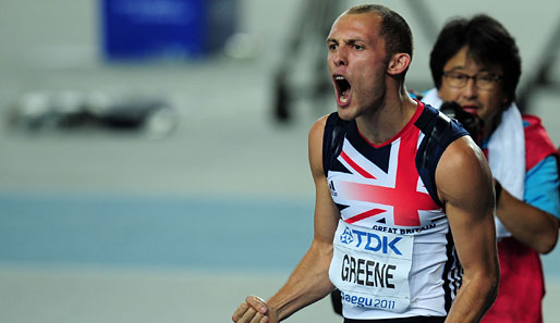 David Greene gewann die erste Goldmedaille der Leichathletik-WM für Großbrittanien