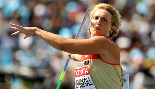 Die Deutsche Christina Obergföll hat im Speerwurf eine Medaille verpasst