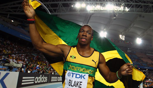 Der 21-jährige jamaikanische Weltmeister Yohan Blake gewinnt auch die 100-Meter von Berlin