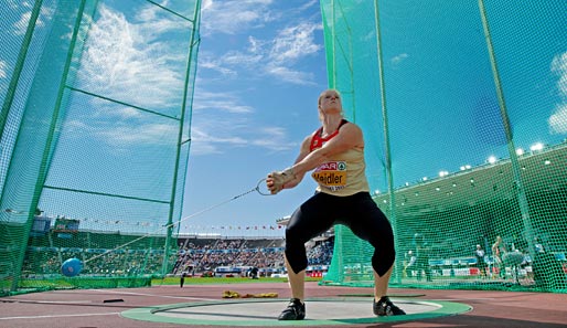 Betty Heidler kam beim Hammerwerfen lediglich auf 65,06 Meter und schied aus