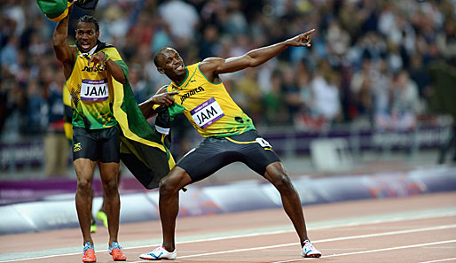 Usain Bolt (r.) und Yohan Blake treten in Brüssel nicht gegeneinander an