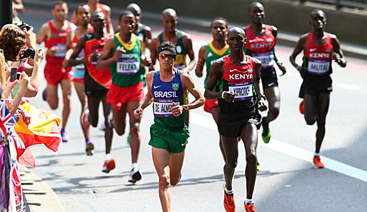 Stephen Kiprotich aus Uganda gewann den Olympia-Marathon von London 2012