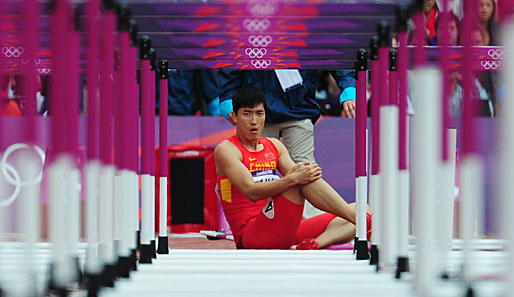 Bei den olympischen Spielen in London riss sich Liu Xiang die Achillessehne