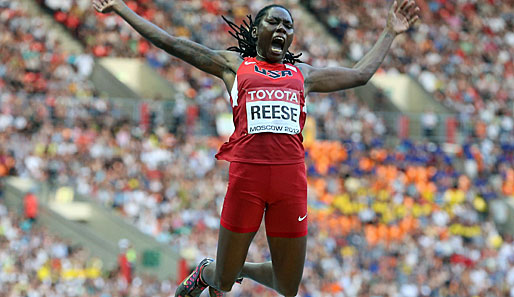 Brittney Reese hat bei der Leichtathletik-WM in Moskau die dritte Goldmedaille gewonnen